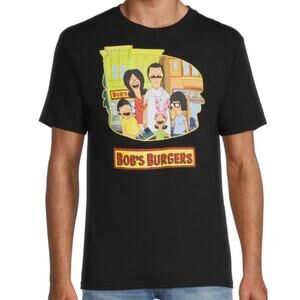 Bob's Burgers Men's Graphic T-Shirt Short Sleeve Black Size XXL